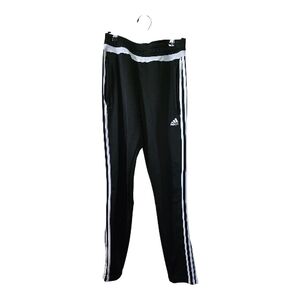 Adidas Women's Black Joggers with White Stripes